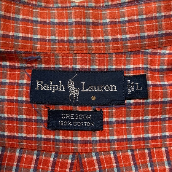 Ralph Lauren short sleeve button down collar shirt.  L - Picture 7 of 7